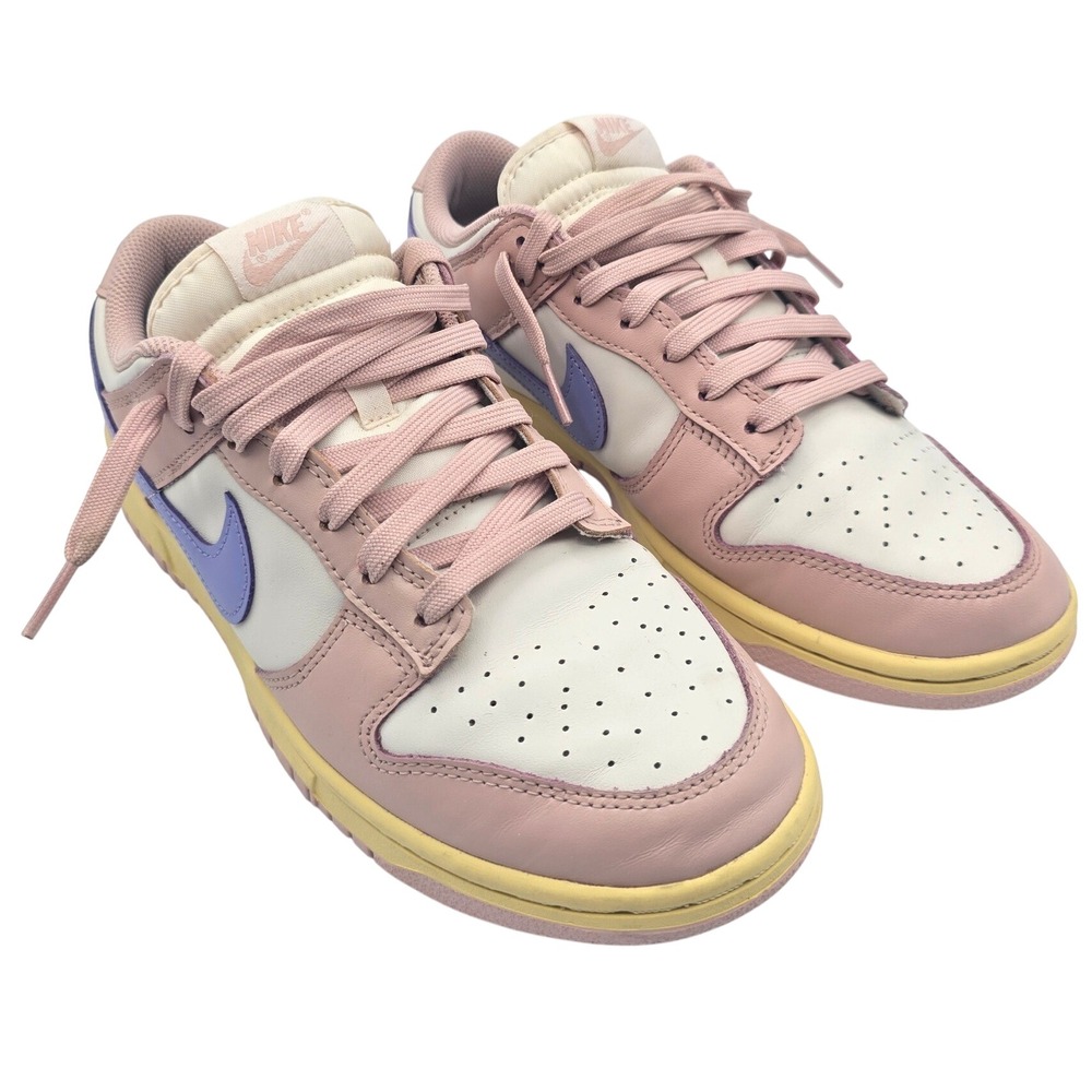 Nike Dunk Low Pink Oxford DD1503-601 Womens 10 Mens 8.5 Leather Shoes Sneakers